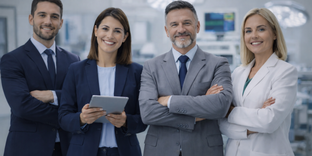 professionisti in ambiente medico avanzato